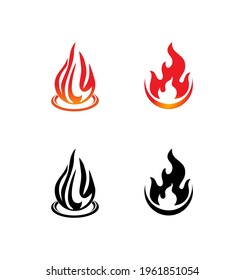 A Vector Illustration of Fire Flame Vector Sign