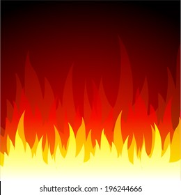 Vector Illustration Of Fire Flames Background Concept