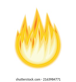 Ilustración vectorial Llamas de fuego vector realista sobre fondo blanco