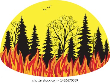 
Vector illustration  Fire