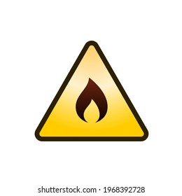 vector illustration of fire hazard with yellow color gradations
