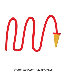 vector illustration fire hose doodle
