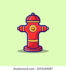 vector illustration fire hydrant cartoon