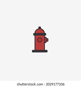 Vector illustration of fire hydrant icon