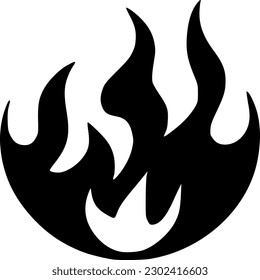 ilustración vectorial del icono de fuego
