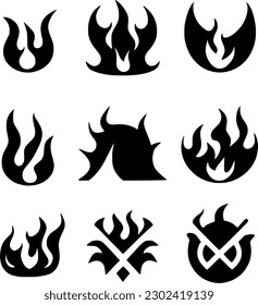 vector illustration of fire icon