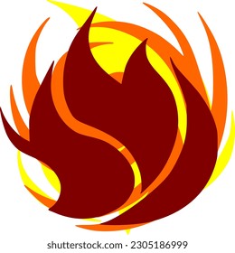 ilustración vectorial del icono de fuego