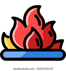 vector illustration of fire icon