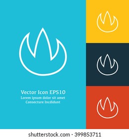 Vector illustration of fire icon