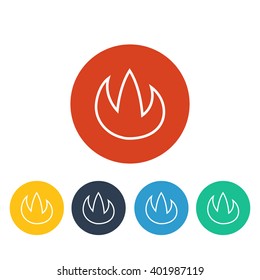 Vector illustration of fire icon