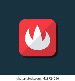 Vector illustration of fire icon