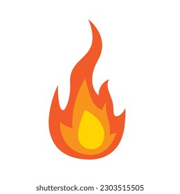 Vector illustration of fire, fire icon flat design