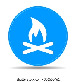 Vector Illustration of a Fire Icon. Flat design style eps 10