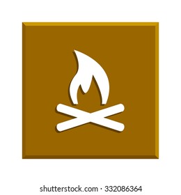 Vector Illustration of a Fire Icon. Flat design style eps 10
