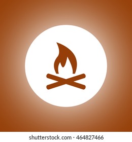 Vector Illustration of a Fire Icon. Flat design style eps 10