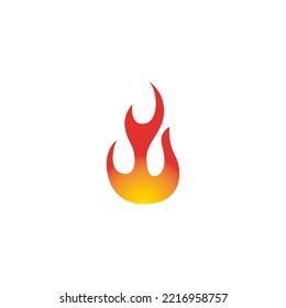 vector illustration of fire for an icon, symbol or logo. fire flat logo