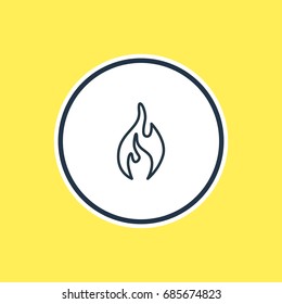 Vector Illustration Of Fire Outline. Beautiful Extra Element Also Can Be Used As Burn  Element.