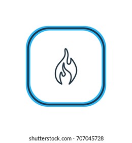 Vector Illustration Of Fire Outline. Beautiful Necessity Element Also Can Be Used As Burn  Element.