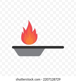 Vector illustration of fire pot icon sign and symbol. colored icons for website design .Simple design on transparent background (PNG).