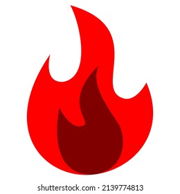 vector illustration of fire as a sign of flaming or flammable fire