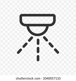 Vector illustration of fire sprinkler icon in dark color and transparent background(png).
