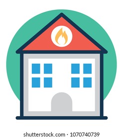 
Vector illustration of fire station
