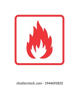Vector illustration of fire symbol. a place where there is a fire.