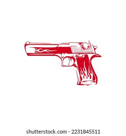 vector illustration of a firearm silhouette