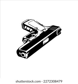 vector illustration of a firearm silhouette