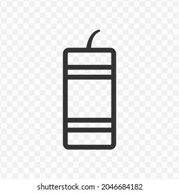 Vector illustration of firecrackers icon in dark color and transparent background(png).