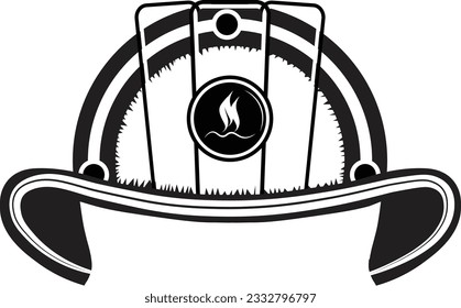 Vector illustration for firefighter equipment helmet.