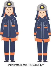 Vector illustration of firefighter , occupational illustration