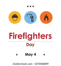 vector illustration for firefighters day in May