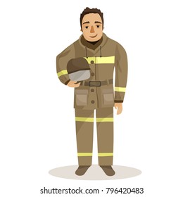 Vector illustration of a fireman