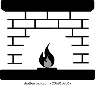 ilustración vectorial de una chimenea en un fondo transparente