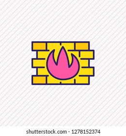 Vector illustration of firewall icon colored line. Beautiful privacy element also can be used as safety icon element.