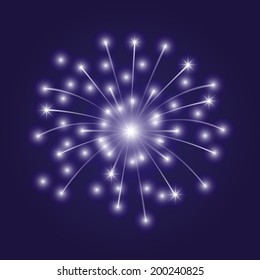 Vector illustration. Firework.