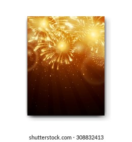 Vector Illustration of a Firework Design Template