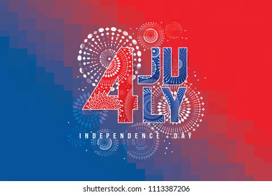 Vector illustration of  firework effect symbolizing 4th of July independence day celebrations.