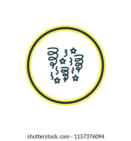 Vector illustration of firework icon line. Beautiful engagement element also can be used as decoration icon element.