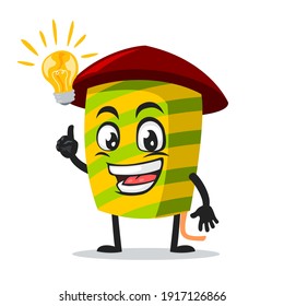 vector illustration of firework mascot or character got idea