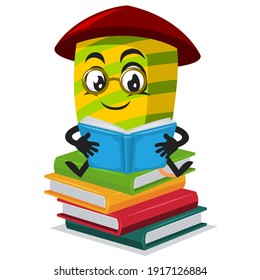 ilustración vectorial de la mascota de fuegos artificiales o libro de lectura de caracteres