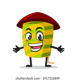 vector illustration of firework mascot or character open hand