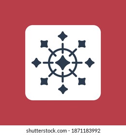 Ilustración vectorial del icono o logotipo de la salpicadura de fuegos artificiales. Usar color negro y estilo de diseño de glifo. 