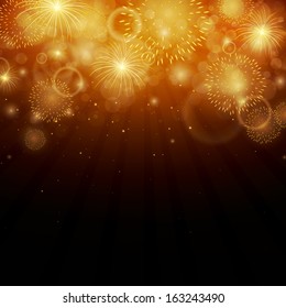 Vector Illustration of Fireworks