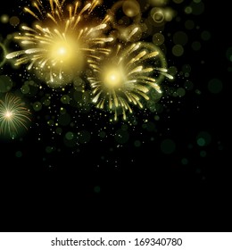 Vector Illustration of Fireworks