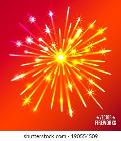 Vector Illustration of Fireworks