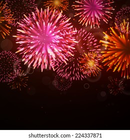 Vector Illustration of Fireworks