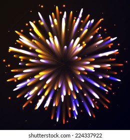 Vector Illustration of Fireworks