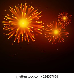 Vector Illustration of Fireworks